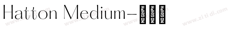 Hatton Medium字体转换